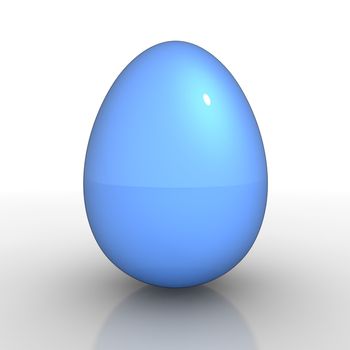 a single shiny egg with blue colour