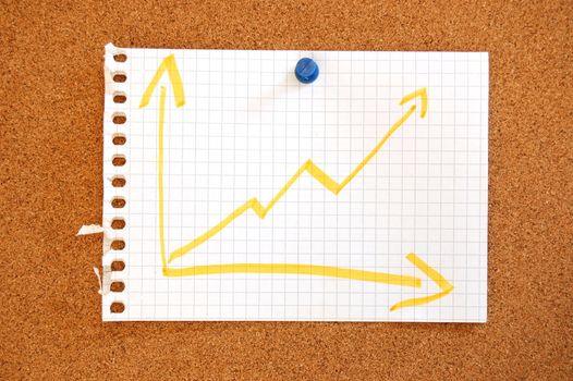 business graph and arrow showing success and growth in business
