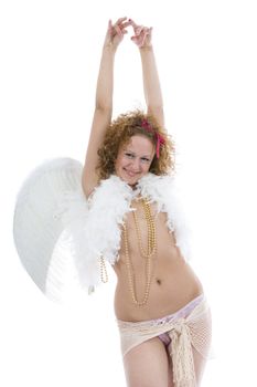 sexual angel on isolated background