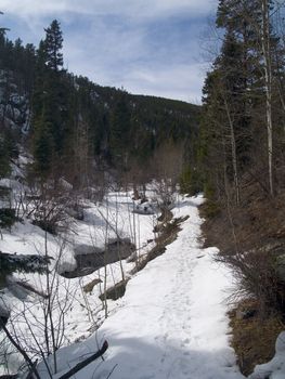 A winter hike down the Dunraven Glade (Lost Lake) trail near Glen Haven, Colorado.