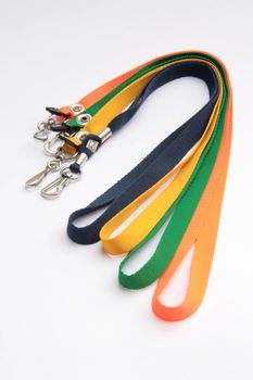 multiple colored leash for IDs pen and cellphone

