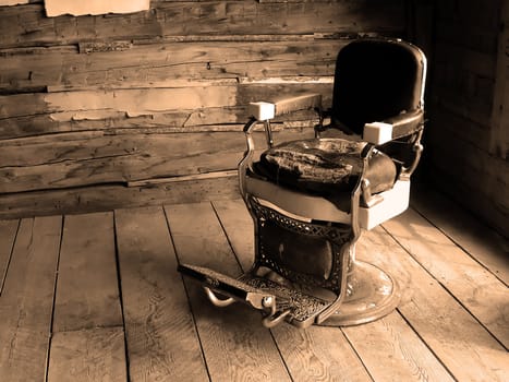 An old dentist's / barber's chair