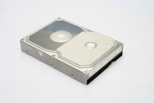 computer hard disk drive isolated on white background
