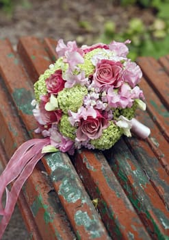 The forgotten wedding bouquet from roses
