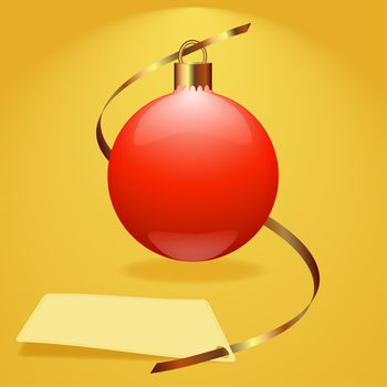 Christmas red bauble background