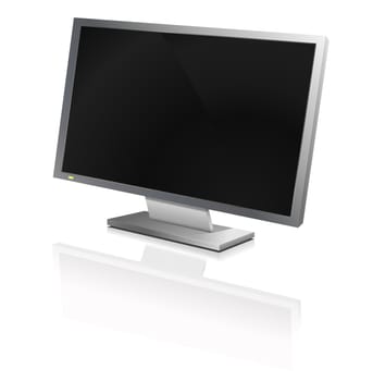 wide computer flat screen, black