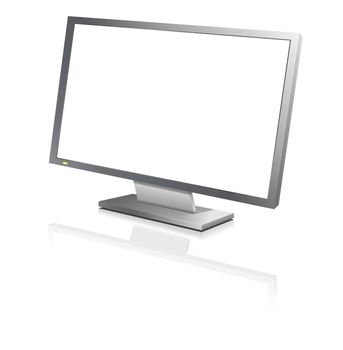 wide computer flat screen, blank