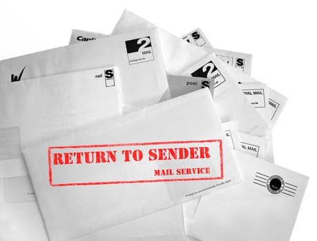 Unwanted mail, bills or junk mail. Also ideal for ecological concepts which highlight the amount of paper wasted through junk mail and advertising