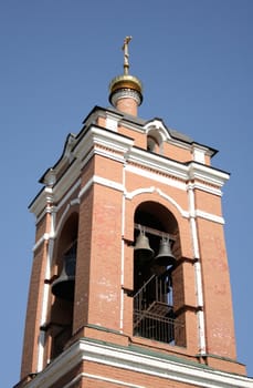 View of a bell-tower on an Easter Sunday.