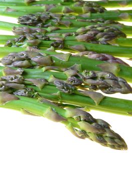 a few asparagus close up