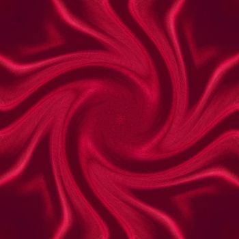 Abstract twirl red  color created from cloth texture