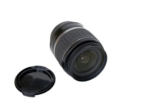 Photo lens isolated on white