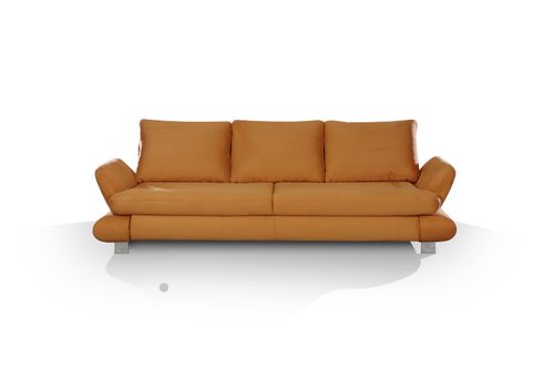 Modern hazel sofa in front on white floor