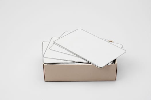 Stack of blank  business cards