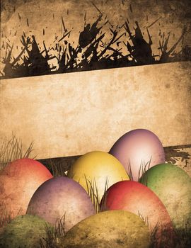 celebrate the party with any colored easter eggs