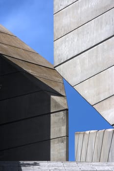 Abstract architectural  construction over sky 