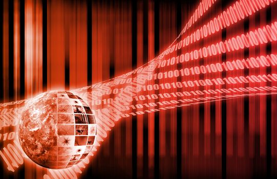 Global Business System Data as Background Wallpaper