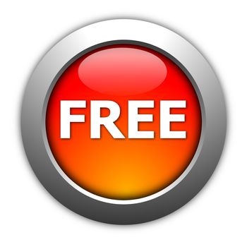 glossy free button illustration isolated on white