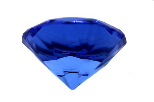 A Blue Crystal on white background