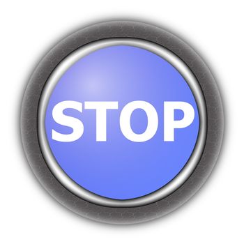 stop button isolated on a white background