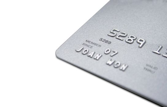 close up of a credit card.