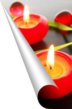 spa candle or zen image with copyspace for your text message