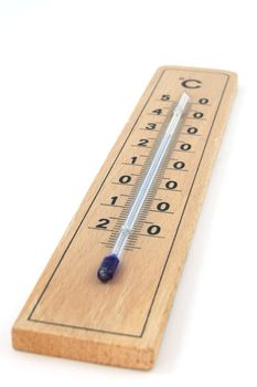 Its a Thermometer isolated on a white background.