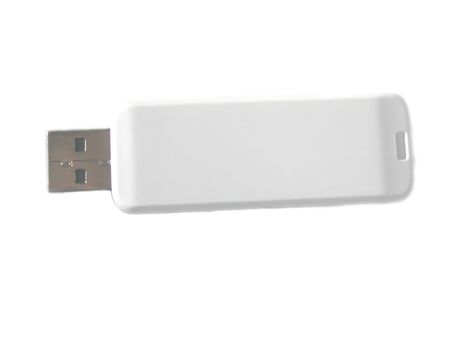 white flash drive isolated on white background