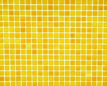 pattern, background or texture of a big yellow orange mosaic in perspective
