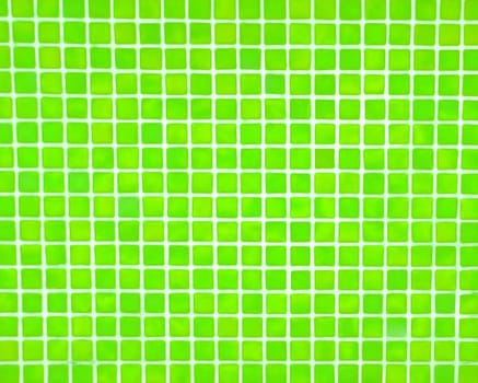 pattern, background or texture of a big green mosaic in perspective
