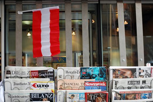 newsstand in Vienna