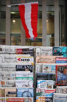 newsstand in Vienna