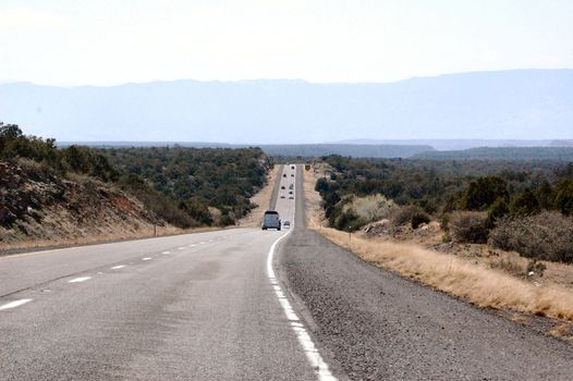 Driving into the Rocky Mountains