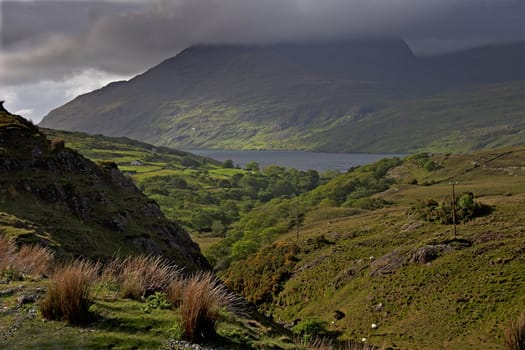 A mountain and valley in Connamara Ireland.
