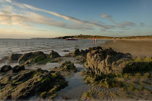 A beach on Anglesey, an island near the coast of North Wales, UK. Photographed on a late evening in June. 