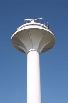 Guiding beacon in Istanbul over blue sky