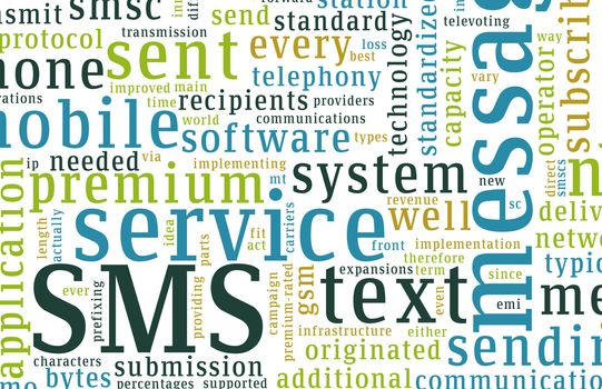 SMS Mobile Text Short Message Service Concept