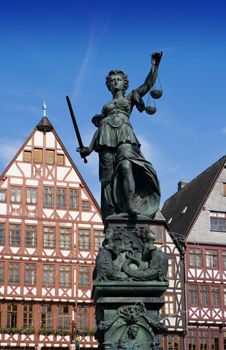 Statue of Lady Justice in Frankfurt, Germany