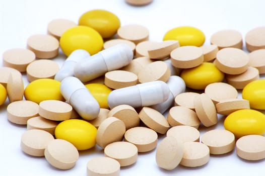 pills isolated on the white background