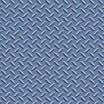 a large seamless sheet of blue steel diamond or tread plate