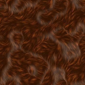 an illustration of long, soft, wavy and luxurious animal fur