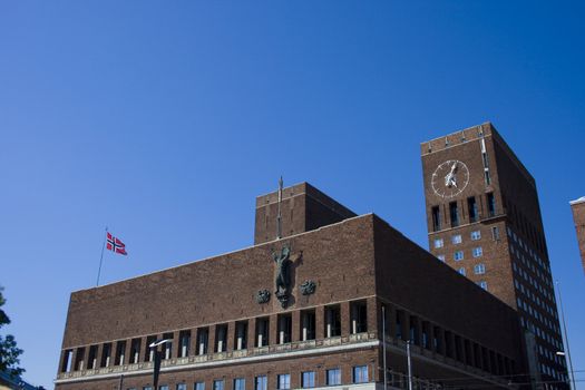 Oslo City Hall in summer