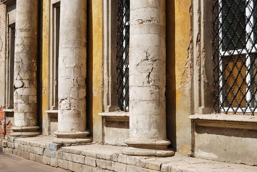 Old building with columns (detail)