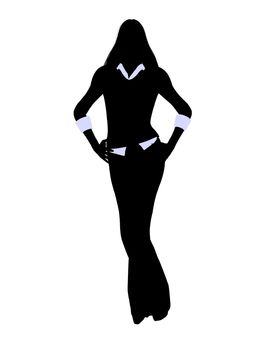 Female business executive silhouette on a white background