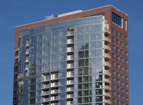 Modern High-Rise Condominiums in downtown Chicago.