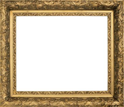 The antique wooden frame