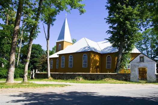 Old wooden catolic church. Shot from Lithuania. See more shots in my portfolio