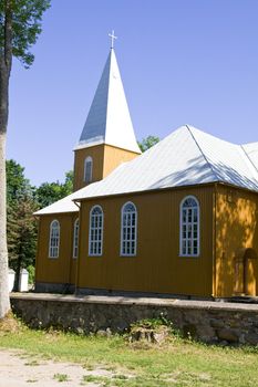 Old wooden catolic church. Shot from Lithuania. See more shots in my portfolio