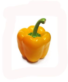 Sweet pepper over white