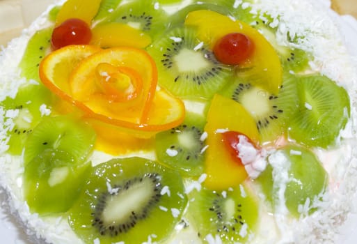 fresh dessert with fruits